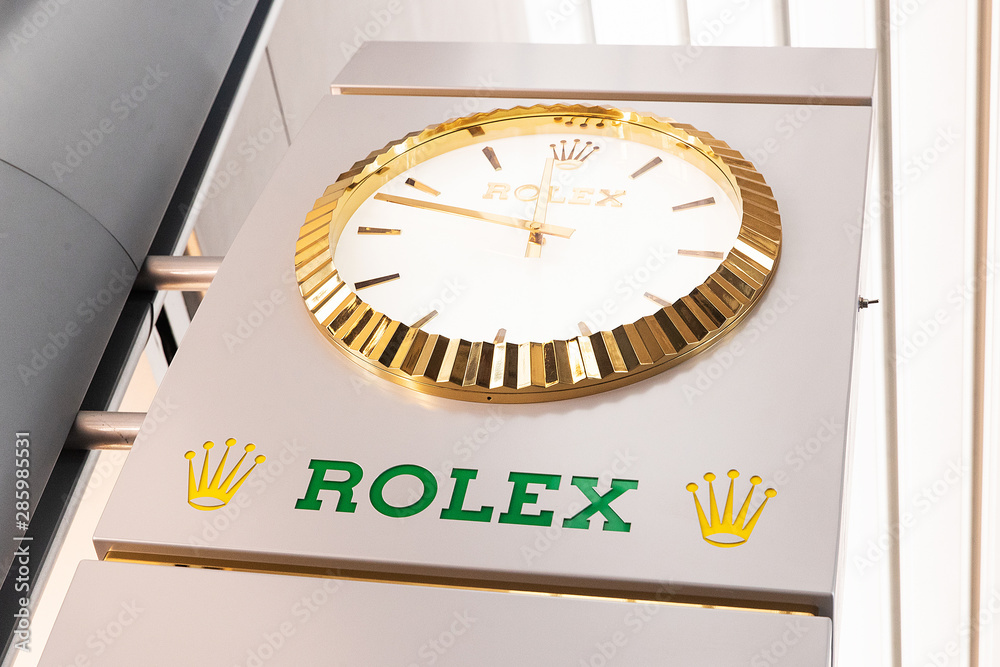 Las Vegas, Nevada - 20, 2019: Rolex clock at McCarran Airport in Las Vegas, Stock Photo | Adobe Stock