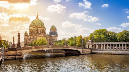 famous berlin cathedral while sunset photo