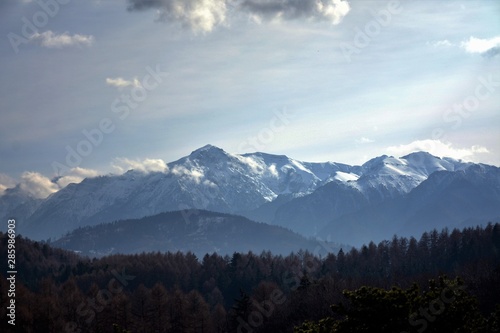 Retezat mountains seen from afar