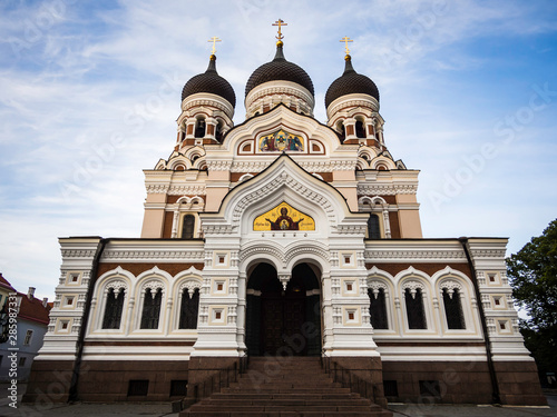 Obraz na płótnie Beautiful architecture of Alexander Nevsky Cathedral in Tallinn old town w salonie