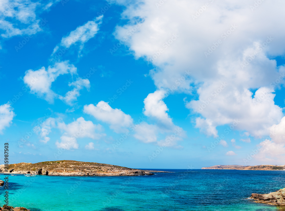 The Blue Lagoon on Comino Island, Malta Gozo.