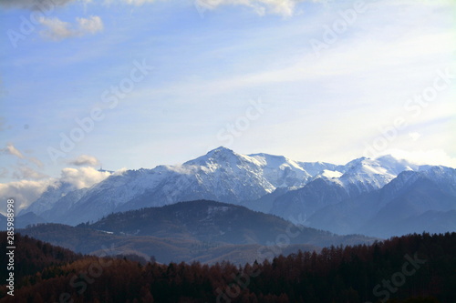 Retezat mountains seen from afar