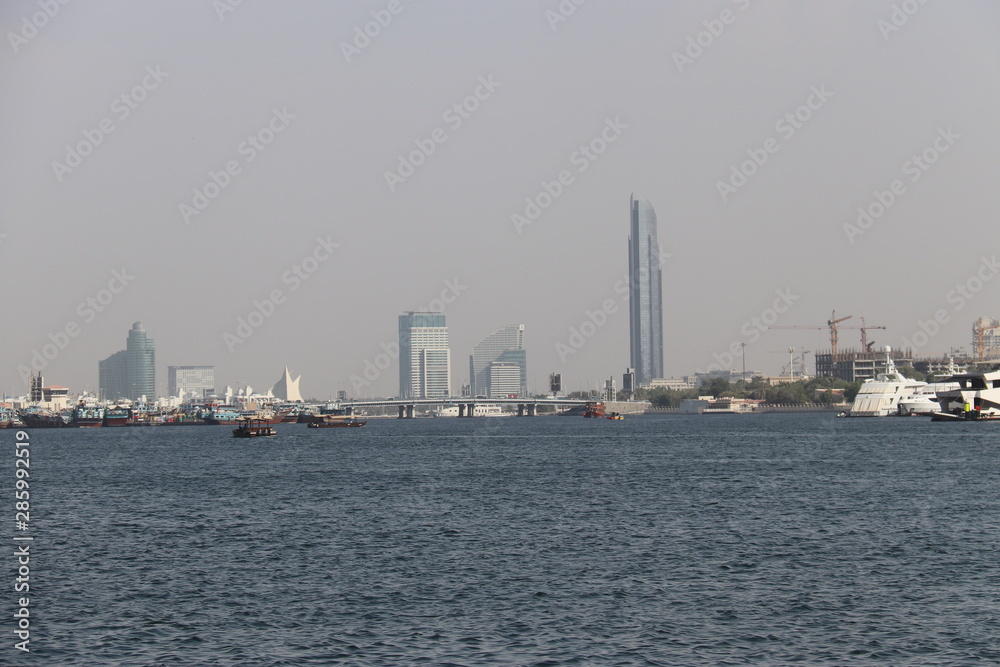 Mer et paysage urbain Dubaï, Émirats arabes unis	