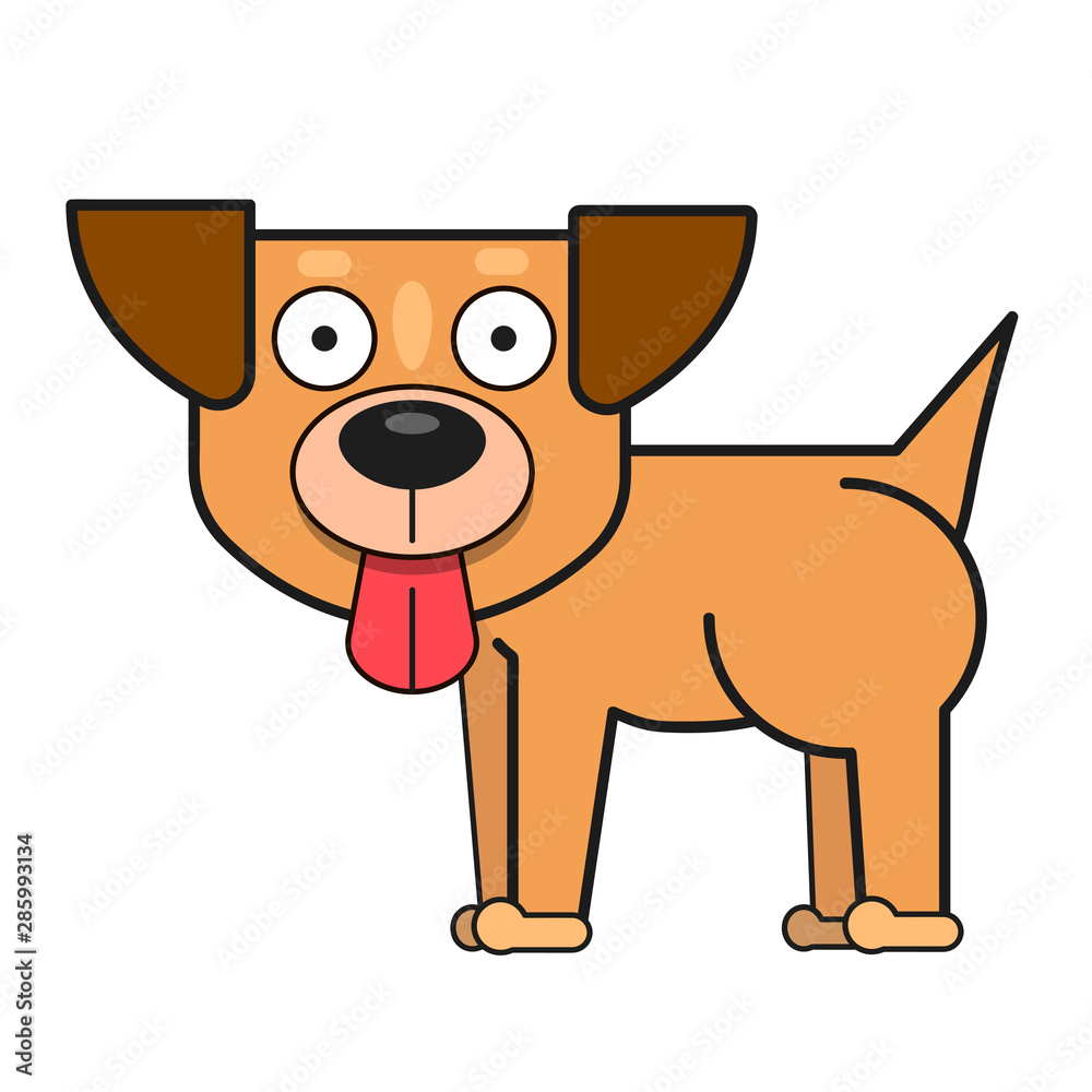 Dog Love Logo Design Template. Vector Illustration For T-shirt, Flyers, Textiles Dog Love Logo Design Template. Vector Illustration For T-shirt, Flyers, Textiles
