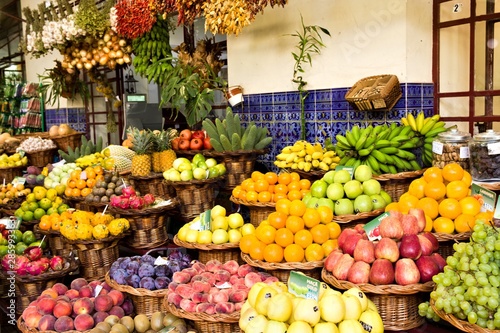 Colored fruits and vegetables in a fruit and vegetable market (Funchal, Madeira, Portugal) © Tommaso