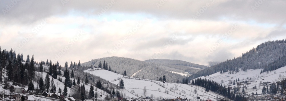 winter landscape from Bucovina - Romania