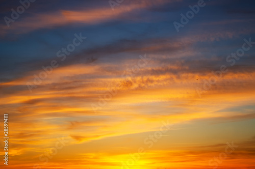 sunset sky clouds. © Andrii Salivon
