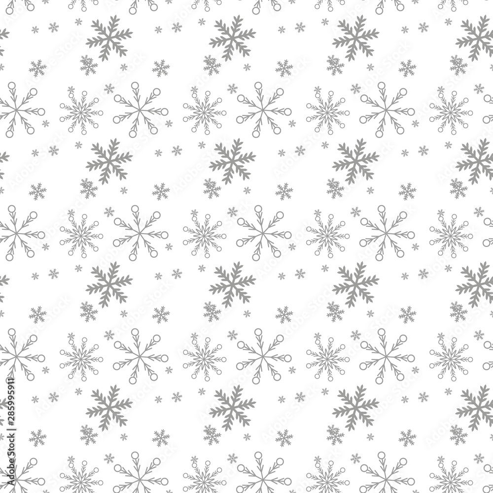 Snowflake seamless pattern. Snow on blue background. Abstract wallpaper, wrapping decoration. Symbol winter, Merry Christmas holiday, Happy New Year celebration Vector illustration Snowflake seamless pattern. Snow on blue background. Abstract wallpaper, wrapping decoration. Symbol winter, Merry Christmas holiday, Happy New Year celebration Vector illustration