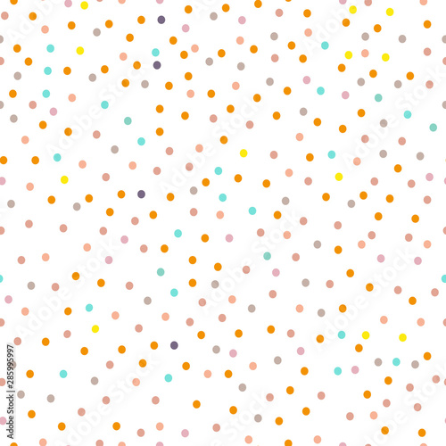 Seamless pattern with multi-colored circles. Vector illustration.