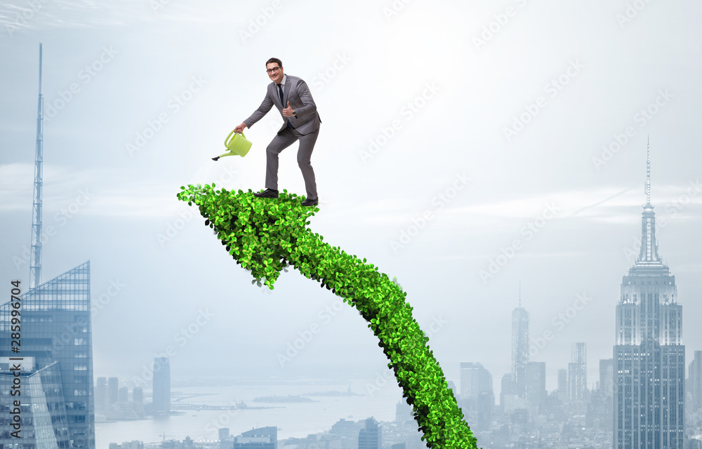Businessman in responsible ecological business Businessman in responsible ecological business