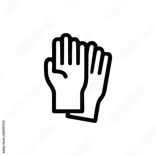 gloves outline icon logo