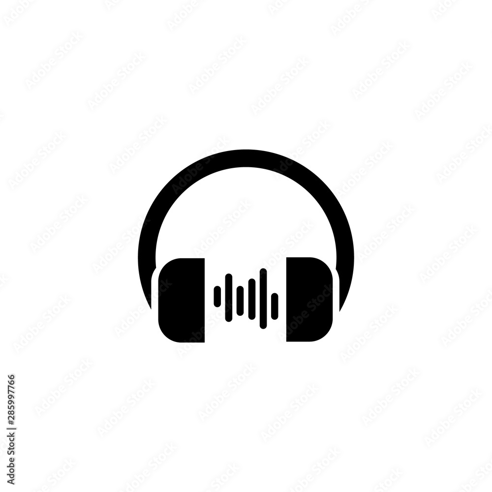 Headphones simple icon Headphones simple icon