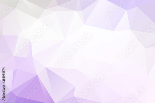 Purple white Low poly crystal background. Polygon design pattern. Purple white Low poly vector illustration, low polygon background.