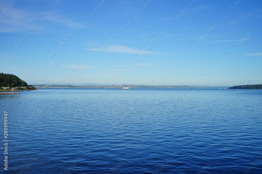 Beautiful  Seattle landscape in summer, in Washington State