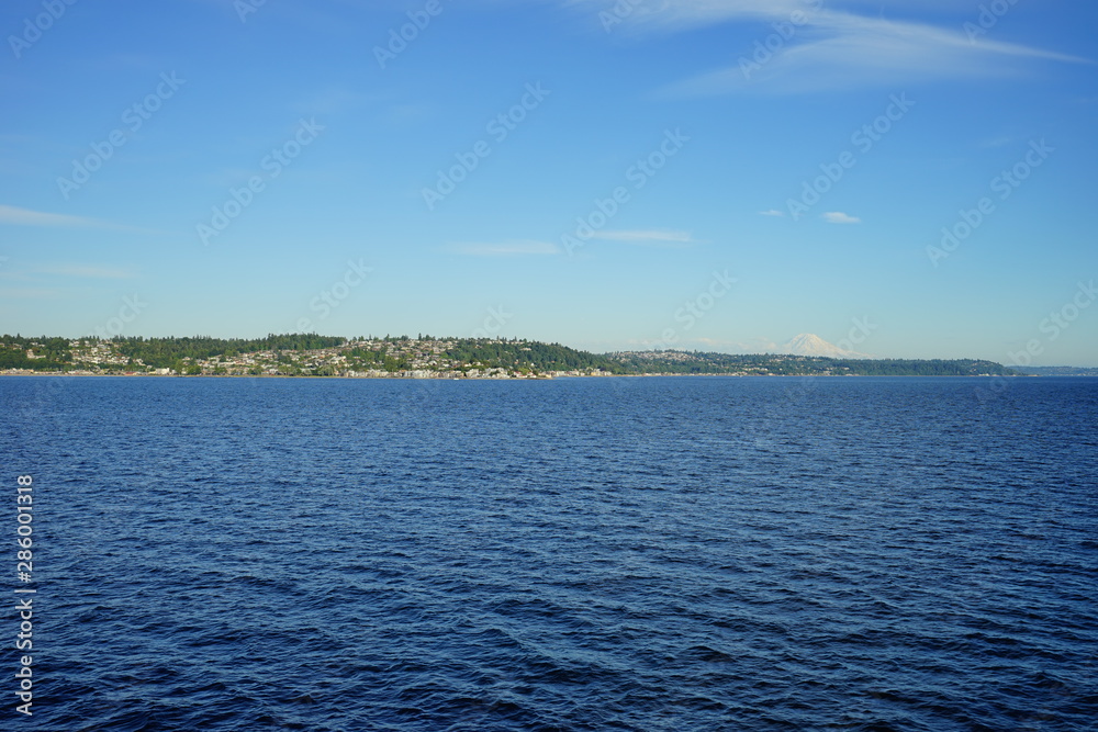 Beautiful  Seattle landscape in summer, in Washington State