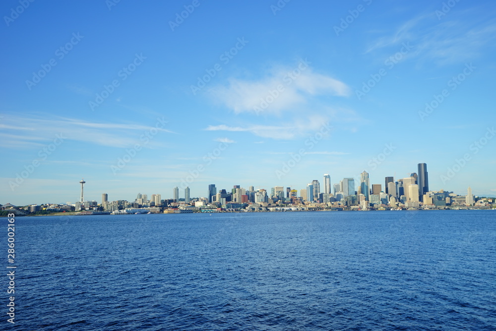Beautiful Seattle landscape in summer, in Washington State Beautiful Seattle landscape in summer, in Washington State
