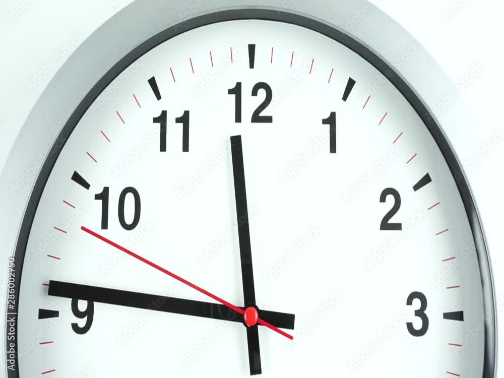 Clock White beginning of time 11.46 am or pm, on white background. Clock White beginning of time 11.46 am or pm, on white background.