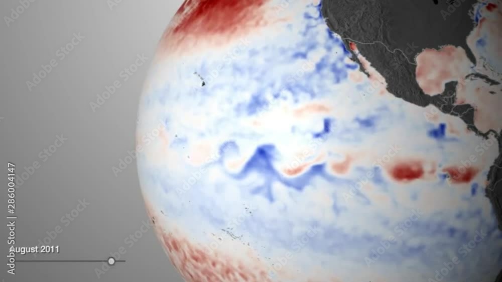 An animated global visualization shows the devlopment of an El Nino
