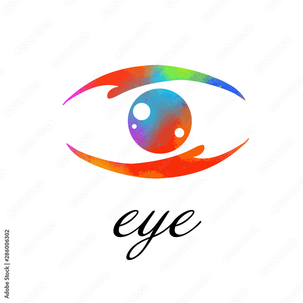 Logo abstract stylized eye. The object of the human eye. Vector illustration Logo abstract stylized eye. The object of the human eye. Vector illustration