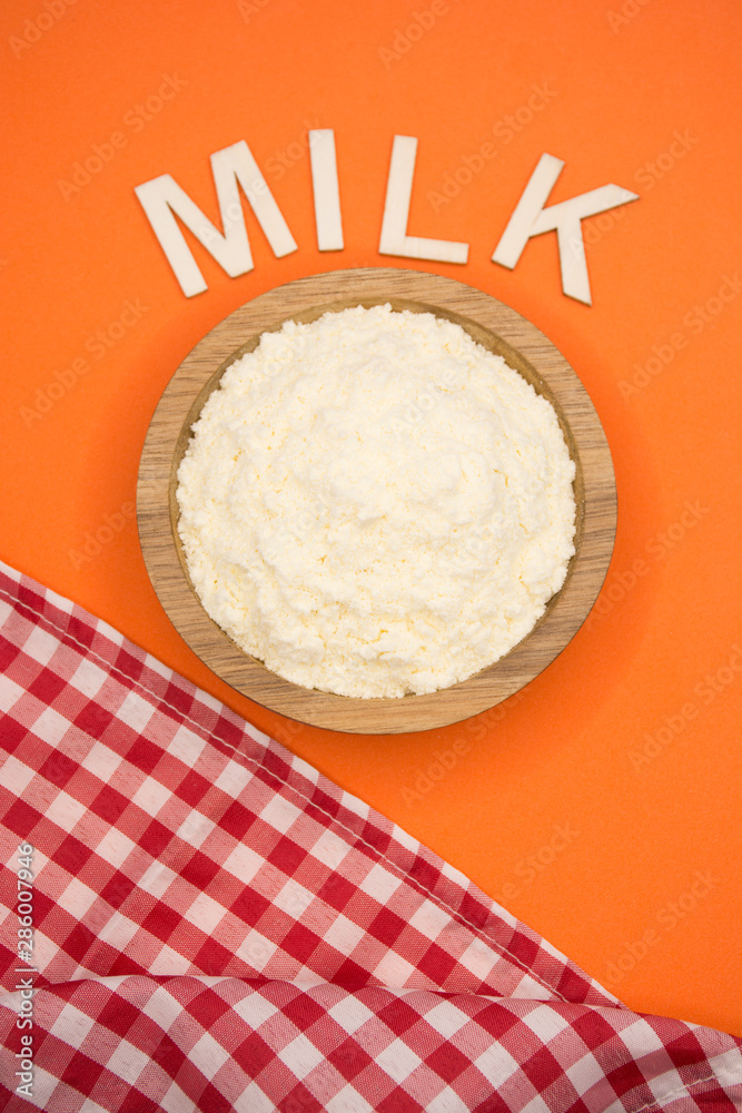 powdered milk or dehydrated milk