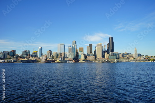 Beautiful waterfront downtown of Seattle  in Washington State