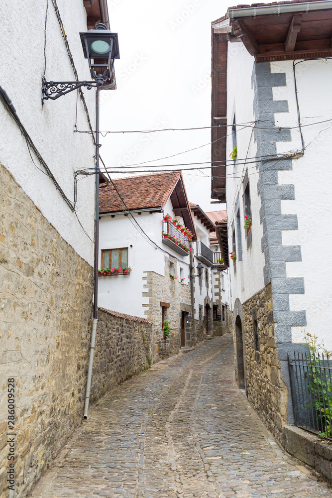 Fototapeta premium Streets of the town of Ochagavía, Navarra