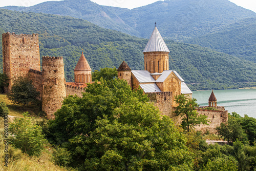 Jvari Monastery - sixth-century Georgian Orthodox monastery near Mtskheta in eastern Georgia - UNESCO World Heritage site photo