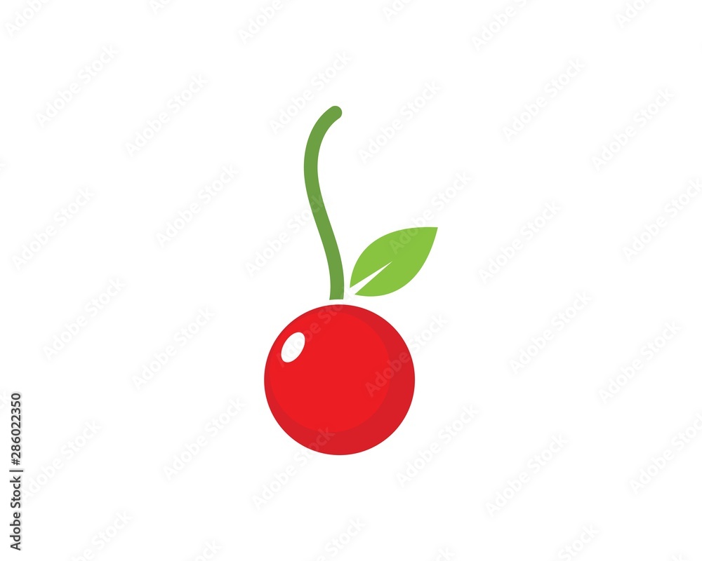 Obraz premium cherry fruit icon vector illustration