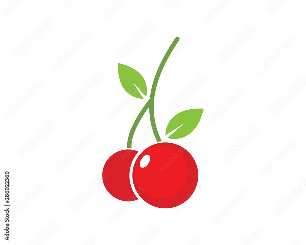Obraz premium cherry fruit icon vector illustration