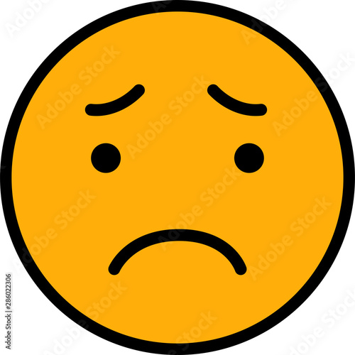 Orange Round emoticon icon