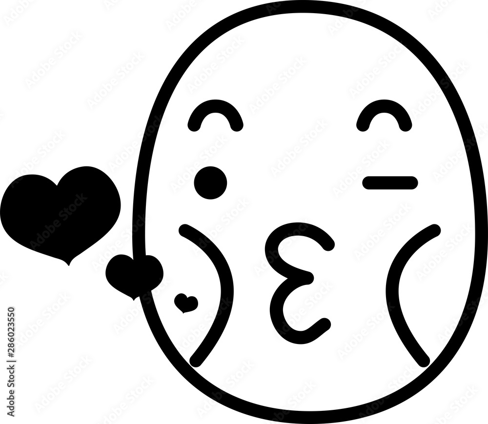 Line drawing of Thin man emoticon icon Line drawing of Thin man emoticon icon