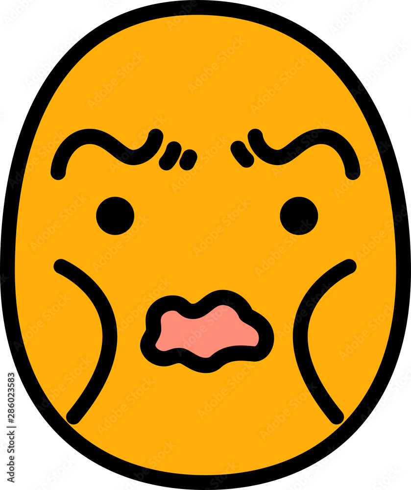 Fototapeta premium Orange Thin man emoticon icon