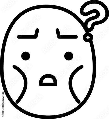 Line drawing of Thin man emoticon icon