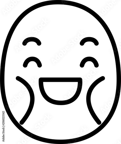 Line drawing of Thin man emoticon icon
