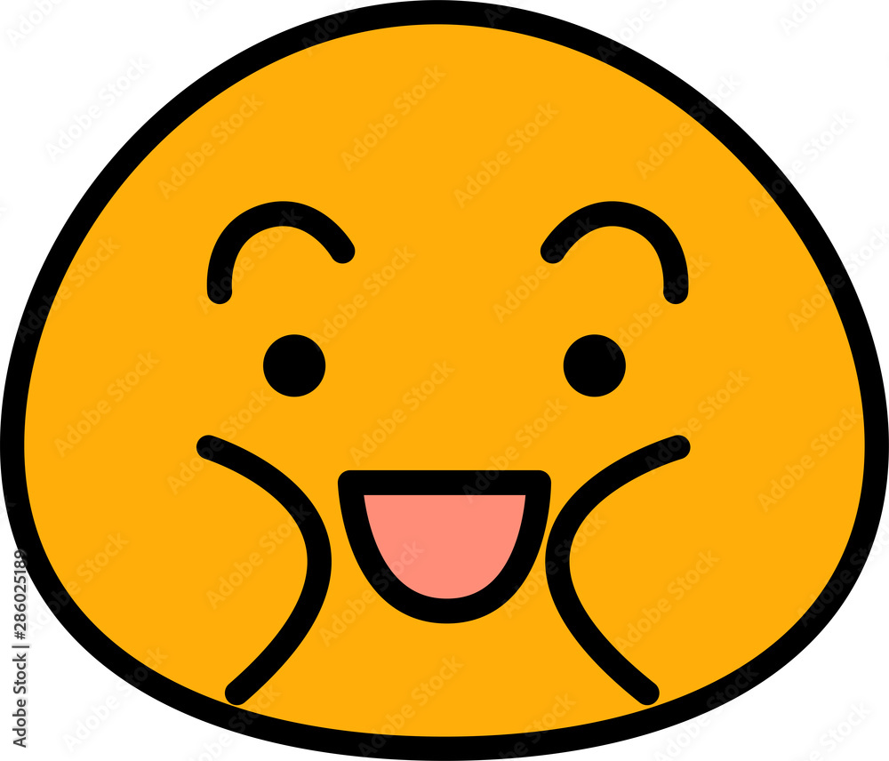 Fototapeta premium Orange Fatman emoticon icon