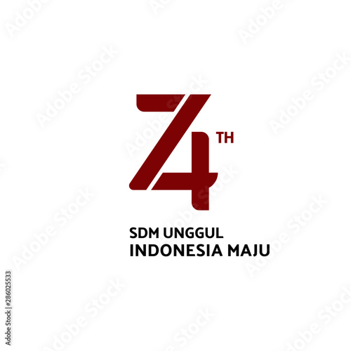 Indonesia Independence Day 74th Aniversarry Celebration Logo