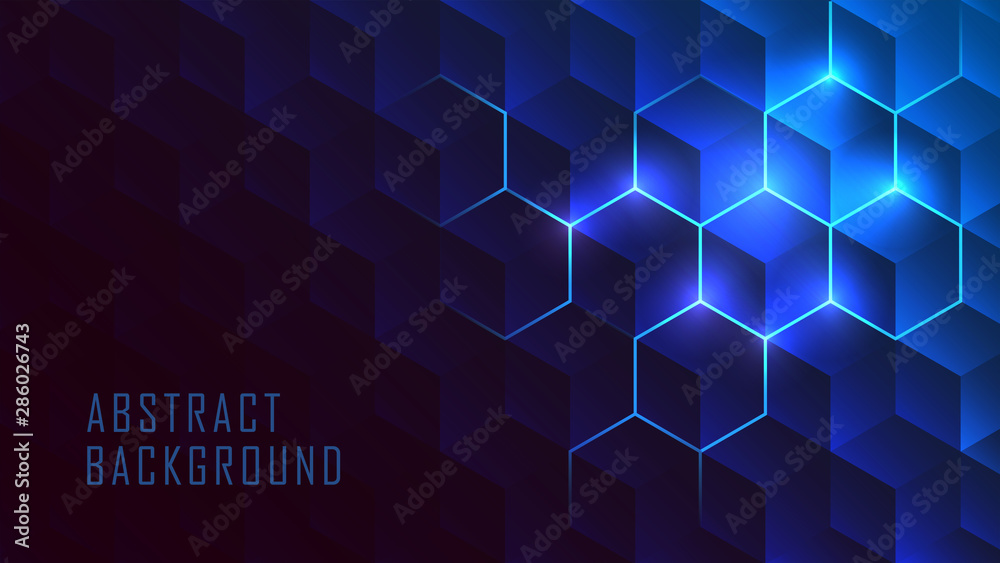 Foto Isometric Hive glowing gradient