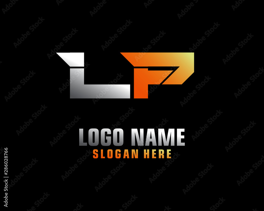 LP Initial letter logo template vector LP Initial letter logo template vector