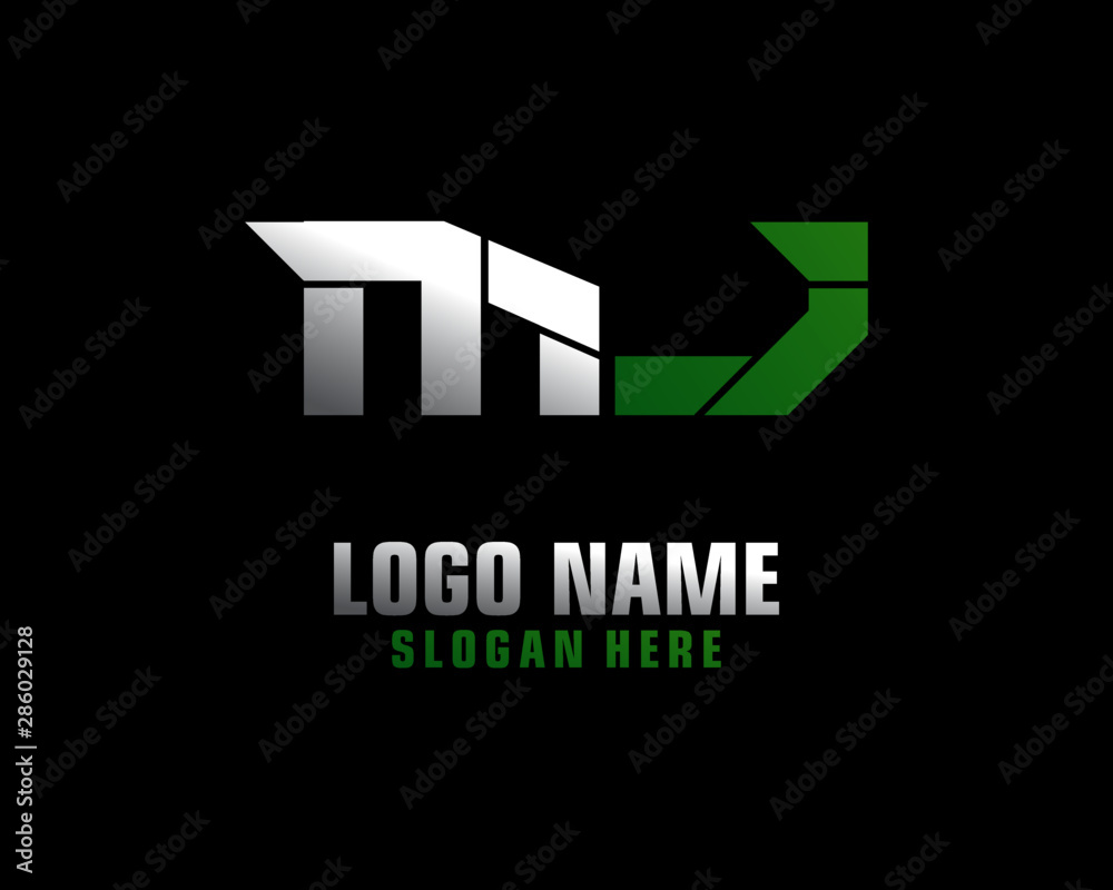 MJ Initial letter logo template vector MJ Initial letter logo template vector