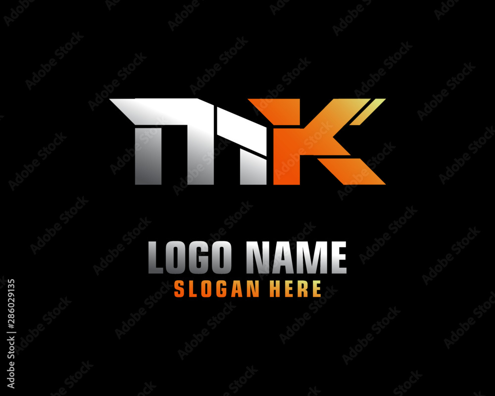 MK Initial letter logo template vector MK Initial letter logo template vector