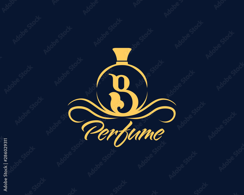 Luxury Initial Letter alphabet B Logo , Awesome Logo Design Template For  Beauty Perfume Hotel Spa And more Fully Editable Vector EPS Stock Vector |  Adobe Stock