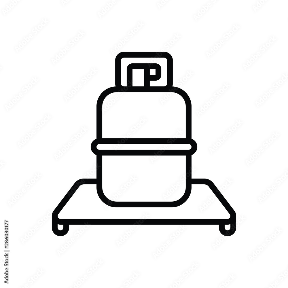 Black line icon for gas fuel Black line icon for gas fuel