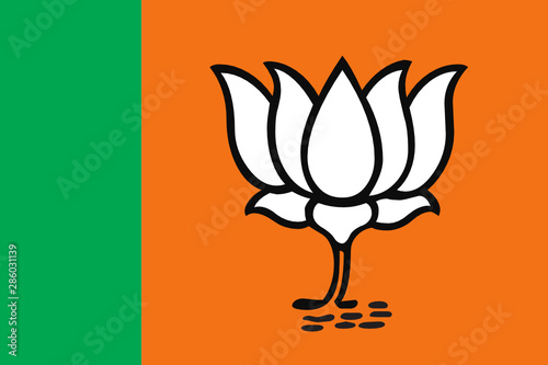 Bharatiya Janata Party vector logo with correct colour combination