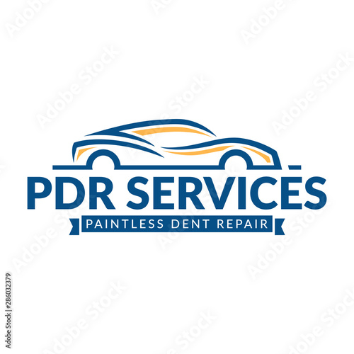 Paintless Dent Repair logo, PDR service logo, automotive company