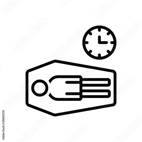 Black line icon for last coffin 