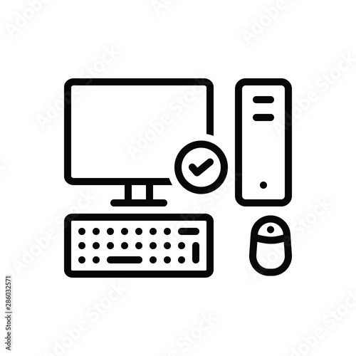 Black line icon for necessarily 