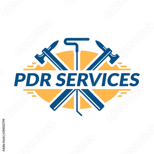 Paintless Dent Repair logo, PDR service logo, automotive company