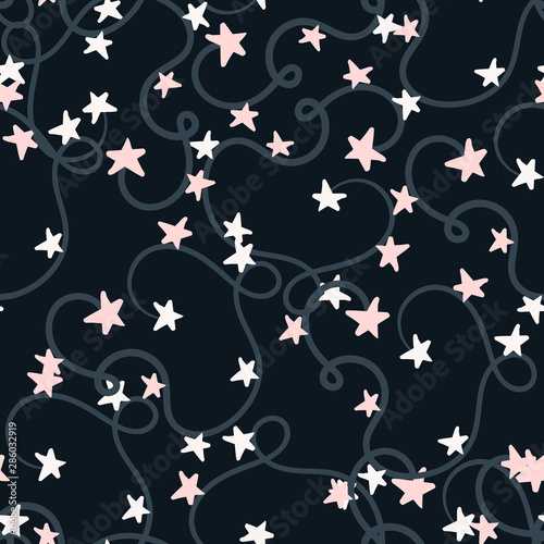 vector seamless childish pattern with stars. Great for wallpaper,backgrounds,gifs,surface pattern design,packaging design projects, stationary,fabric