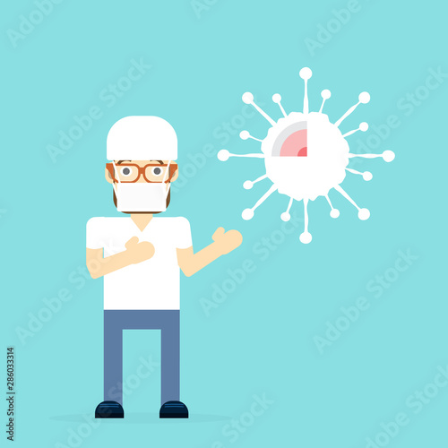 Doctor explain how dangerus with virus icon