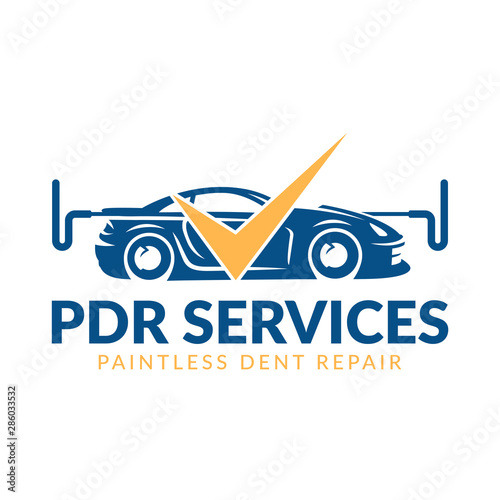 Paintless Dent Repair logo, PDR service logo, automotive company